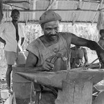 Blacksmith at Work on Anvil